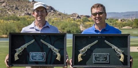 National Invitational champs Joe Sanders (left) and Tyler Crawford