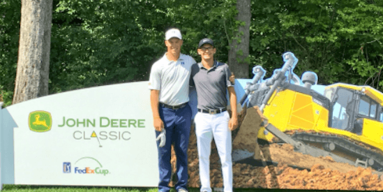 Nick Hardy (L) and Dylan Meyer (R) are ready for the John Deere Classic <br>(Illinois Athletics Photo)