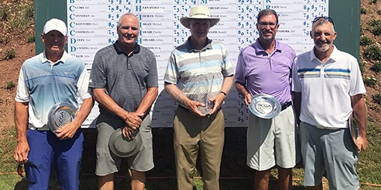 Kemp Richardson (center) and the rest of the top five<br>(SCGA photo)