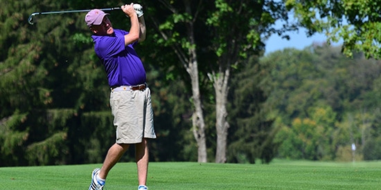 Tim Spitz was the only player in the red after round one<br>(NYSGA photo)