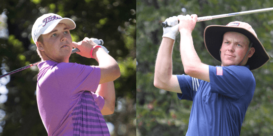 First round co-leaders Canon Claycomb (L) and Joe Highsmith (R) <br>(AJGA Photo)