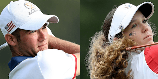 AJGA Rolex Players of the Year Noah Goodwin (L) and Rachel Heck (R) <br>(AJGA Photo)