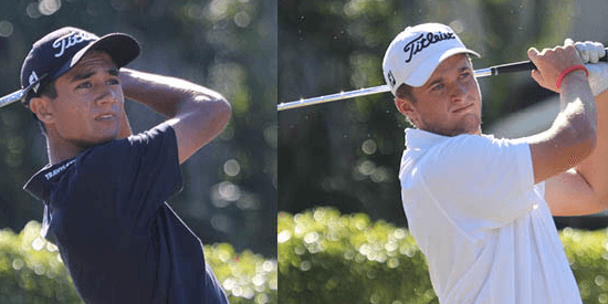 54-hole Boys Division co-leaders Ricky Castillo (L) and Garrett Barber (R) <br>(AJGA Photo)
