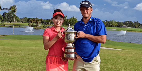 Winners Lucy Li (L) and Garrett Barber (R) <br>(AJGA Photo)