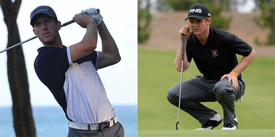 Trevor Lampson (L) won on Sunday, while Mason Andersen (R) was the overall champion<br>(Grand Canyon University and Golfweek photos)
