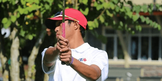 Simon Fraser University senior Chris Crisologo took the lead in the second round<br>and never looked back<br> (Simon Fraser Athletics Photo)