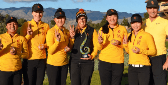 USC after their third win of the season <br>(USC Athletics Photo)