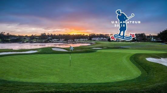 The iconic 17th hole at Pebble Beach Golf Links