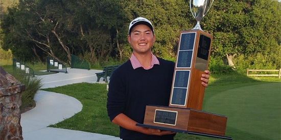 Moses Greene adds his name to the trophy (Lake Chabot photo)