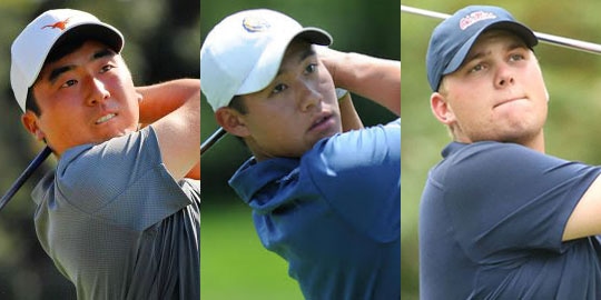 From L-R: Doug Ghim, Collin Morikawa, Braden Thornberry