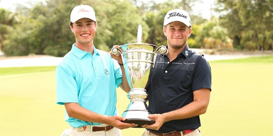 Cole Hammer (L) and Garrett Barber, USGA champions (USGA photo)