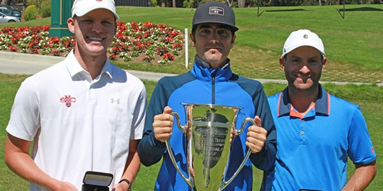 Champion Nick Moore with Slesinski (L) and Cohn (R) (NCGA photo)