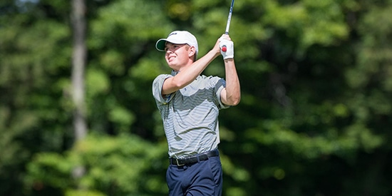 Paradis, on a summer golf marathon, contends in New England