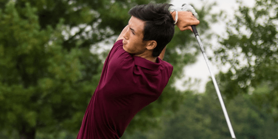 Frankie Thomas (photoed) and Crimson Callahan posted scores of 62-59 <br>(Southern Illinois Athletics Photo)