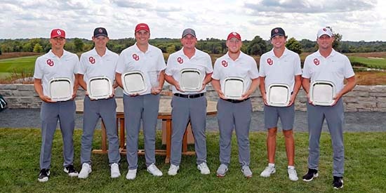 Oklahoma's men won the Gopher Invitational on Sept. 10 (Oklahoma photo)
