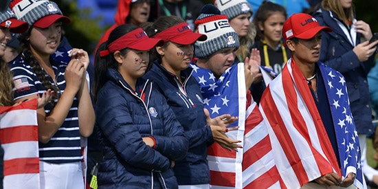 The U.S. took the lead on a chilly day in Paris (Jr Ryder Cup photo)