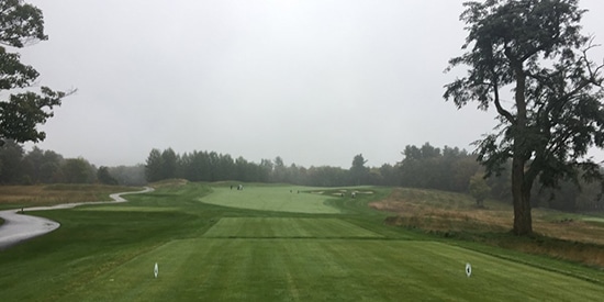 MacDonald leads rain-delayed New Hampshire Mid at home