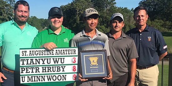 U Minn Woon (center), the 15th St. Augustine Amateur champion