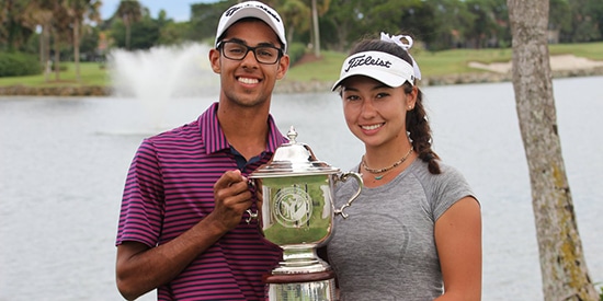 Akshay Bhatia and Amanda Sambach (AJGA photo)