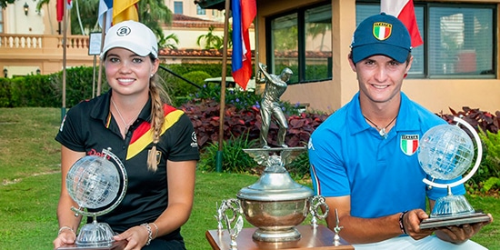 Nina Lang and Andrea Romano (Jr Orange Bowl/Twitter photo)