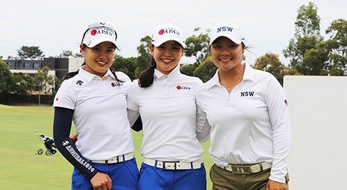 Sae Ogura, Yuri Yoshida, and Doey Choi (Golf Australia photo)