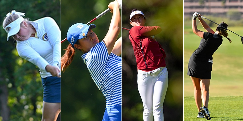 From left: Michaela Finn, Kent State; Gina Kim, Duke; Jennifer Chang, USC; Olivia Mehaffey, ASU
