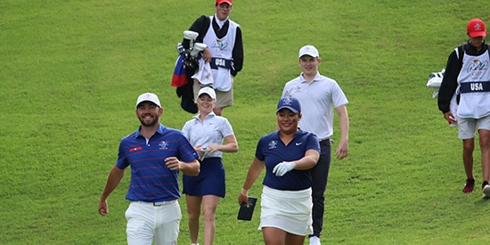Chandler Phillips and Mariel Galdiano (GCAA photo)