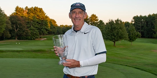 Former No. 1 Bob Kearney takes the New England Senior