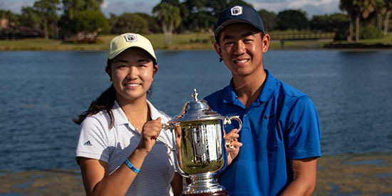 Rose Zhang and Kelly Chinn (AJGA photo)