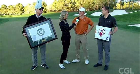 Parker Coody after his big playoff win (College Golf Live screenshot)