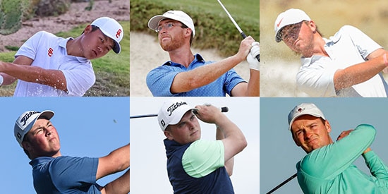 Clockwise from top left: Lin, Ogletree, Augenstein, Michel, Sugrue, Gallegos