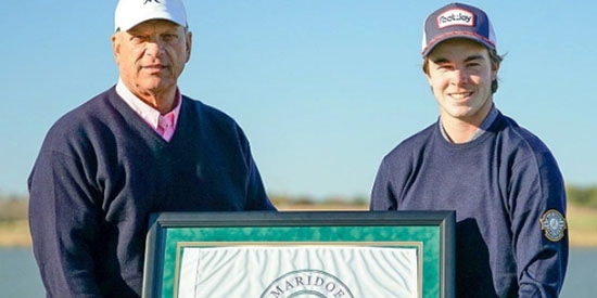Luke Potter (R) with Maridoe owner Albert Huddleston (Maridoe GC photo)