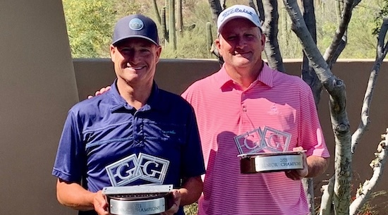 Senior champs Brad Wayment (left) and John Bearrie