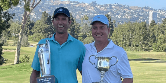Mid-Am winner Stewart Hagestad with <BR>Senior champ Mike McCoy (photo courtesy Mike McCoy)
