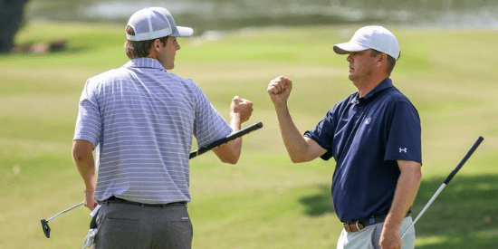 Chad Wilfong (right) and Davis Wilfong (James Gilbert/USGA)