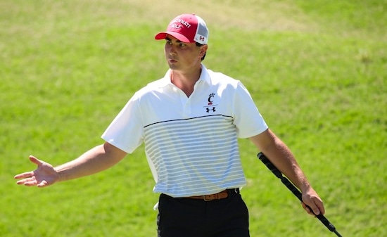 Ty Gingerich used a putter with grips too close together (James Gilbert, USGA)