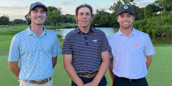 Playoff winners Dawson Ovard, Grant Haefner, and Tyler Isenhart<br> (AmateurGolf.com photo)