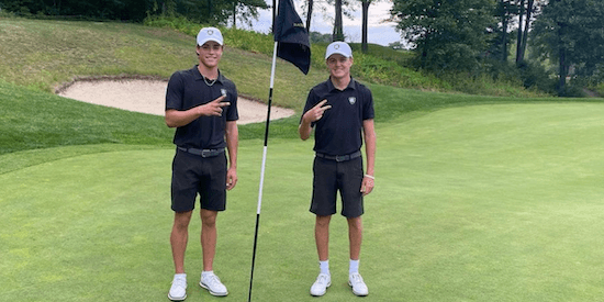 Owen Egan and Christian Emmerich of Holy Cross (Credit: HC Golf)