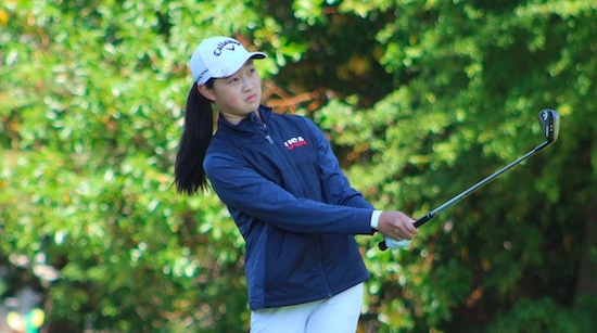 Angela Zhang - women's golf's newest phenom (Washington G.A. photo)
