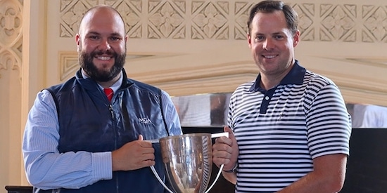 Colin Dolph (right) holds the trophy (Metropolitan Golf Association Photo)