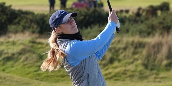 Kayla Smith has a three shot lead (UNC Athletics Photo)