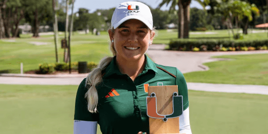 Sara Byrne wins back-to-back collegiate titles (Photo - Miami Hurricanes)