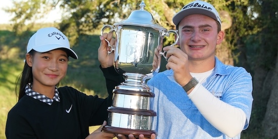 Aphrodite Deng (Left) and Tyler Mawhinney (AJGA Photo)