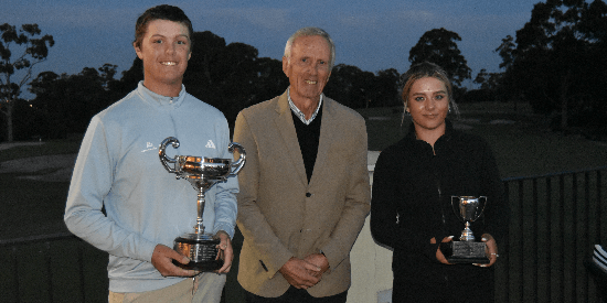 Will Moody (left) and Ella Scaysbrook (Golf Australia photo)