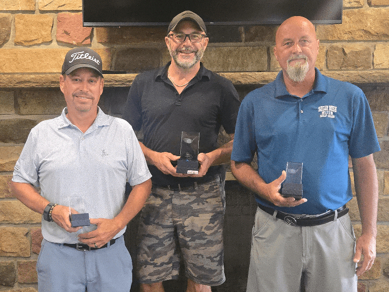 From L-R - Gold division winners - Scott Loudon (third), Eric Coven (Winner) & Dove Fall (Runner-up)