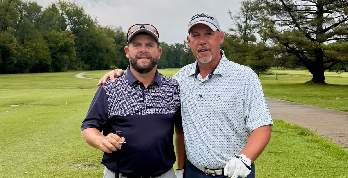 Brian McPherson & Mike Chapman pictured ahead of their final match