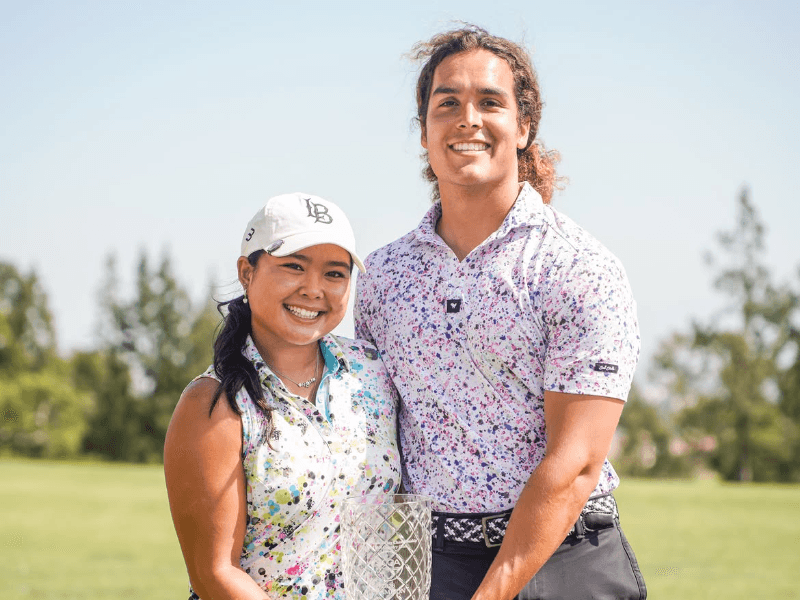 Alyson Sor and her caddie