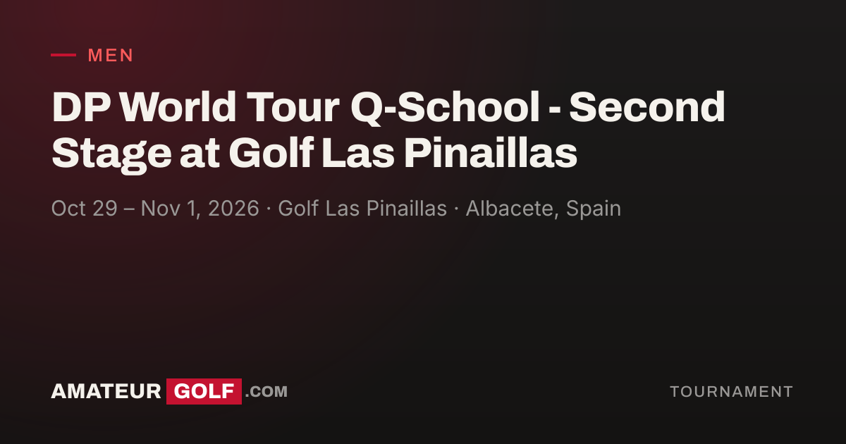 2026 DP World Tour Q-School - Second Stage at Golf Las Pinaillas: Live ...