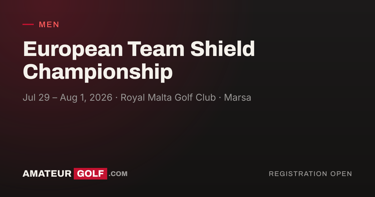Image accompanying amateurgolf.com coverage of the European Team Shield Championship.