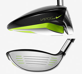 Nike's Vapor Speed fairway 
wood emphasizes high launch, low spin and 
excellent forgiveness.